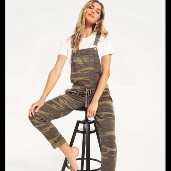Z Supply Olive Camo Jumpsuit - Picture 2 of 6